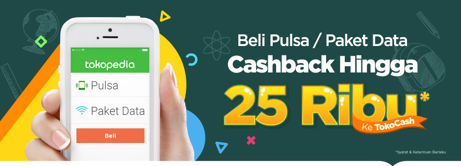 Tokopedia Beli Pulsa Paket Data Cashback Hingga 25 R