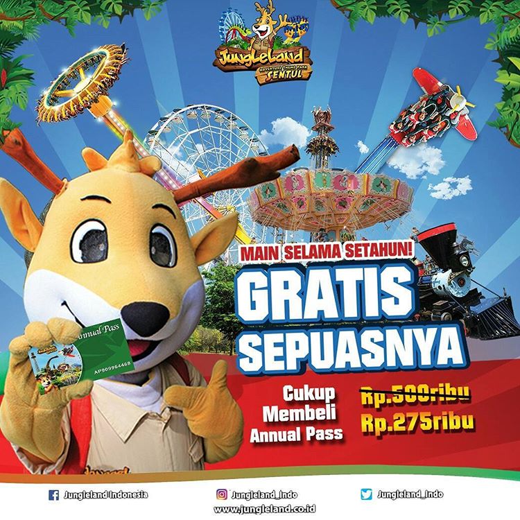 Jungle Land Adventure Theme Park Annual Pass Only 275K