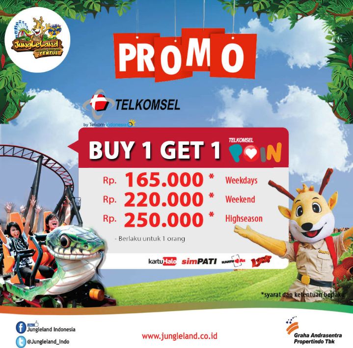 Jungle Land Adventure Theme Park Buy 1 Get 1 FREE