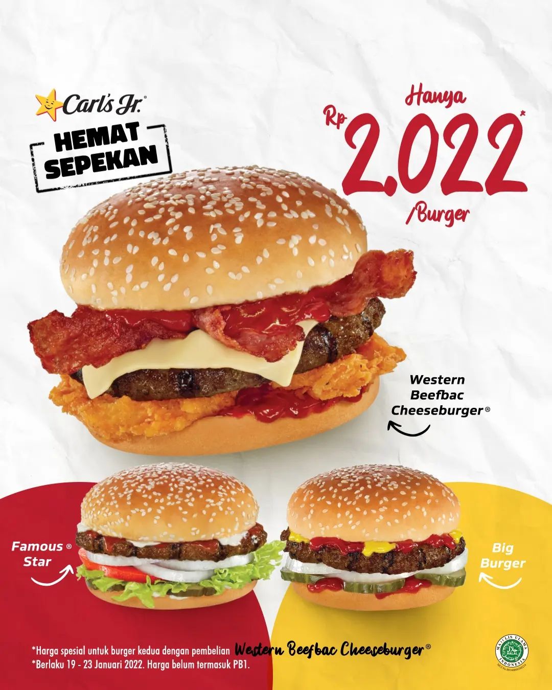 Hanya Rp. 2.022 per burger