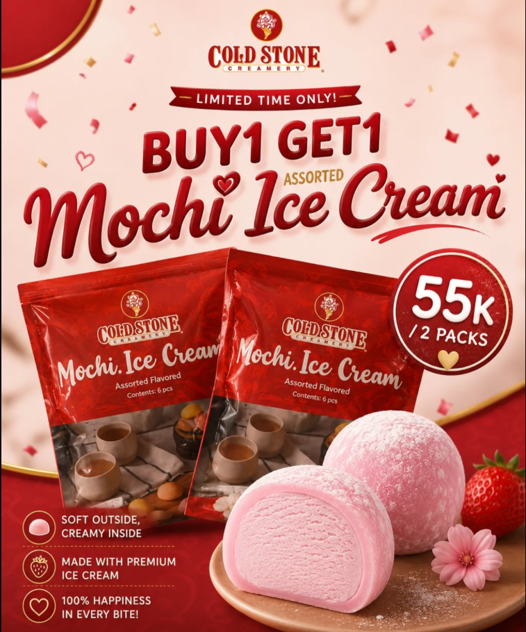 BUY 1 GET 1 MOCHI ICE CREAM