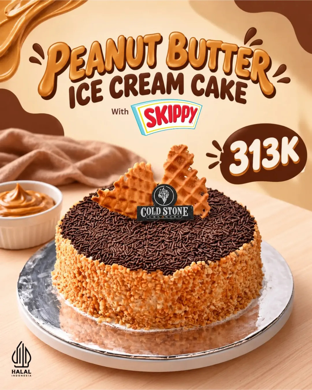 PEANUT BUTTER ICE CREAM CAKE